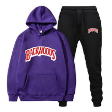 Load image into Gallery viewer, fashion brand Backwoods Men&#39;s Set Fleece Hoodie Pant Thick Warm Tracksuit Sportswear Hooded Track Suits Male Sweatsuit Tracksuit
