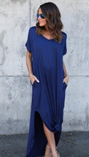 Load image into Gallery viewer, Plus Size 5XL Sexy Women Dress Summer 2020 Solid Casual Short Sleeve Maxi Dress For Women Long Dress Free Shipping Lady Dresses
