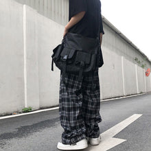 Load image into Gallery viewer, Wide Leg Pants Womens Hot Sale Summer Fall Chic High Waist All-match Teens Streetwear Ins Trendy Harajuku Plaid Womens Trouser
