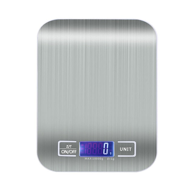 Digital Food Scale Stainless Steel Digital Kitchen Scale 10kg/5kg Precision Food Scales Digital Weight Grams and Oz, Ml,Lboz