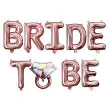 Load image into Gallery viewer, Wedding Decorations Rose Gold Bride To Be Letter Foil Ballon Bride Veil Sash Headband Bridal Shower Bachelorette Party Supplies
