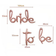 Load image into Gallery viewer, Wedding Decorations Rose Gold Bride To Be Letter Foil Ballon Bride Veil Sash Headband Bridal Shower Bachelorette Party Supplies
