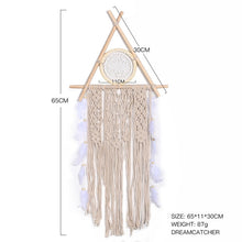 Load image into Gallery viewer, Macrame Wall Hanging Boho Decor Macrame Tapestry  Woven Room Decoration Apartment Bedroom Living Room Baby Nursery Gift
