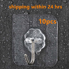 Load image into Gallery viewer, Sucker hooks wall hanger holder 6x6cm strong self adhesive hooks suction rack Cup Sucker for Kitchen Bathroom 10pcs
