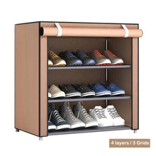 Load image into Gallery viewer, Multi-layer Simple Shoe Cabinet DIY Assembled Space-saving Shoe Organizer Shelf Home Dorm Storage Closet Dustproof Shoes Rack
