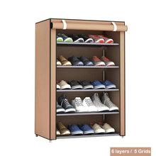 Load image into Gallery viewer, Multi-layer Simple Shoe Cabinet DIY Assembled Space-saving Shoe Organizer Shelf Home Dorm Storage Closet Dustproof Shoes Rack
