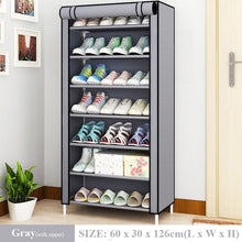 Load image into Gallery viewer, Multi-layer Simple Shoe Cabinet DIY Assembled Space-saving Shoe Organizer Shelf Home Dorm Storage Closet Dustproof Shoes Rack
