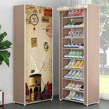 Load image into Gallery viewer, Multi-layer Simple Shoe Cabinet DIY Assembled Space-saving Shoe Organizer Shelf Home Dorm Storage Closet Dustproof Shoes Rack
