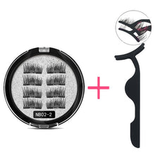 Load image into Gallery viewer, LEKOFO 8Pcs Magnetic Eyelashes With 2 magnetic lashes 3D False Natural For Mink Eye lashes Extension Long faux cils magnetique
