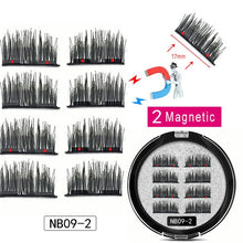 Load image into Gallery viewer, LEKOFO 8Pcs Magnetic Eyelashes With 2 magnetic lashes 3D False Natural For Mink Eye lashes Extension Long faux cils magnetique
