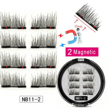 Load image into Gallery viewer, LEKOFO 8Pcs Magnetic Eyelashes With 2 magnetic lashes 3D False Natural For Mink Eye lashes Extension Long faux cils magnetique
