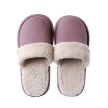 Load image into Gallery viewer, JIANBUDAN Plush warm Home flat slippers Lightweight soft comfortable winter slippers Women&#39;s cotton shoes Indoor plush slippers
