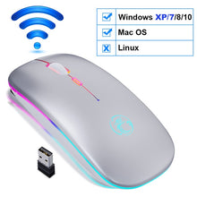 Load image into Gallery viewer, Wireless Mouse Bluetooth RGB Rechargeable Mouse Wireless Computer Silent Mause LED Backlit Ergonomic Gaming Mouse For Laptop PC
