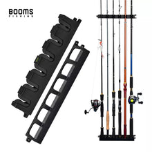 Load image into Gallery viewer, Booms Fishing WV2 Vertical 6-Rod Rack Fishing Pole Holder Rod Holders Wall Mount Modular for Garage
