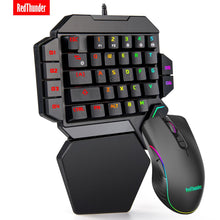 Load image into Gallery viewer, RedThunder One-Handed Mechanical Gaming Keyboard RGB Backlit Portable Mini Gaming Keypad Game Controller for PC PS4 Xbox Gamer
