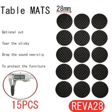 Load image into Gallery viewer, Black Self Adhesive Furniture Leg Rug Anti Scratch Floor Protectors Chair Table Foot Covers Anti Slip Furniture Chair Leg Caps
