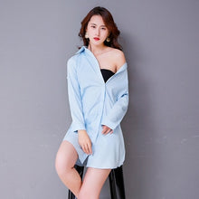 Load image into Gallery viewer, White Collar Shirt Women Chemise Blanche Femme Oversize Long Sleeve Blouse Casual 2020 Autumn Korean Button Up Tops Blusas
