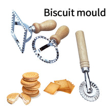 Load image into Gallery viewer, Zinc Alloy Biscuit Mould for Kitchen Baking Solid Wood Handle Flower Side Cookie Cutter Cake Mold Baking Appliance Kitchen Tools
