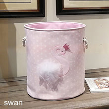 Load image into Gallery viewer, Baby Laundry basket for organizing Cute Dinosaur Swan Picnic box Organizer for Dirty clothes Foldable Toy Storage Bucket
