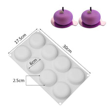 Load image into Gallery viewer, Oblate Shaped Silicone Mold Round Cake Mousse Mold for Baking Tray Chocolate Dessert Baking Pan Cake Decorating Tools
