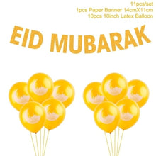 Load image into Gallery viewer, Balloons Decor Ramadan And Eid Decorations Eid Bjd Eid Mubarak Decor MUBARAK Paper Banner RAMADAN MUBARAK Muslim Ramadan Decor
