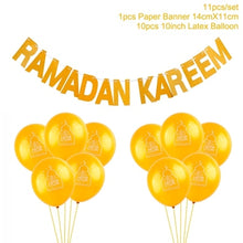 Load image into Gallery viewer, Balloons Decor Ramadan And Eid Decorations Eid Bjd Eid Mubarak Decor MUBARAK Paper Banner RAMADAN MUBARAK Muslim Ramadan Decor
