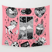 Load image into Gallery viewer, Boho Tarot Tapestry Wall Hanging Moon Phase Magic Hand Tapestries Bedroom Decor Bedspread Throw Cover Sun Moon Wall Decor
