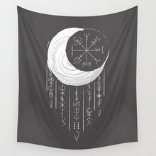 Load image into Gallery viewer, Boho Tarot Tapestry Wall Hanging Moon Phase Magic Hand Tapestries Bedroom Decor Bedspread Throw Cover Sun Moon Wall Decor
