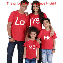 Load image into Gallery viewer, family matching clothes mother father daughter son kids baby T-shirt Parent-child Red Letter Print T-shirt Short Sleeve Tops
