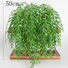 Load image into Gallery viewer, Artificial Plant Vines Wall Hanging Rattan Leaves Branches Outdoor Garden Home Decoration Plastic Fake Silk Leaf Green Plant Ivy
