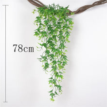 Load image into Gallery viewer, Artificial Plant Vines Wall Hanging Rattan Leaves Branches Outdoor Garden Home Decoration Plastic Fake Silk Leaf Green Plant Ivy
