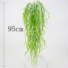 Load image into Gallery viewer, Artificial Plant Vines Wall Hanging Rattan Leaves Branches Outdoor Garden Home Decoration Plastic Fake Silk Leaf Green Plant Ivy
