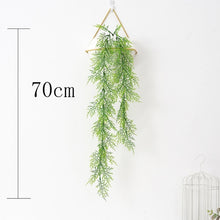 Load image into Gallery viewer, Artificial Plant Vines Wall Hanging Rattan Leaves Branches Outdoor Garden Home Decoration Plastic Fake Silk Leaf Green Plant Ivy
