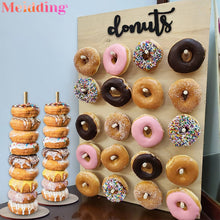 Load image into Gallery viewer, Wooden Donut Wall Stand Doughnut Holder Baby Shower Kids Birthday Party Table Decorations Wedding Favors Mariage Party Supplies
