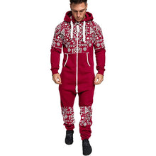 Load image into Gallery viewer, 2020 Men&#39;s Sets Men&#39;s Jumpsuit One Piece Men&#39;s Hooded Fleece Jumpsuit Men Camouflage Print Personality Casual Suits Men
