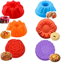 Load image into Gallery viewer, Silicone Big Cake Molds Flower Crown Shape Cake Bakeware Baking Tools 3D Bread Pastry Mould Pizza Pan DIY Birthday Wedding Party
