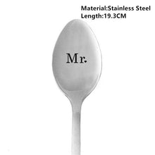 Load image into Gallery viewer, 2021 Valentines Day Gift Anniversary Gift for Boyfriend Stainless Steel Spoon Good Morning Handsome Beautiful Girlfriend Present
