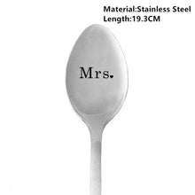 Load image into Gallery viewer, 2021 Valentines Day Gift Anniversary Gift for Boyfriend Stainless Steel Spoon Good Morning Handsome Beautiful Girlfriend Present
