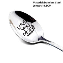 Load image into Gallery viewer, 2021 Valentines Day Gift Anniversary Gift for Boyfriend Stainless Steel Spoon Good Morning Handsome Beautiful Girlfriend Present
