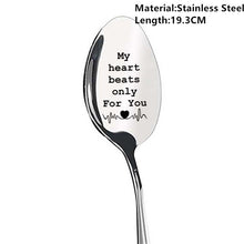 Load image into Gallery viewer, 2021 Valentines Day Gift Anniversary Gift for Boyfriend Stainless Steel Spoon Good Morning Handsome Beautiful Girlfriend Present
