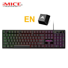 Load image into Gallery viewer, Gaming keyboard Wired Gaming Mouse Kit 104 Keycaps With RGB Backlight Russian keyboard Gamer Ergonomic Mause For PC Laptop
