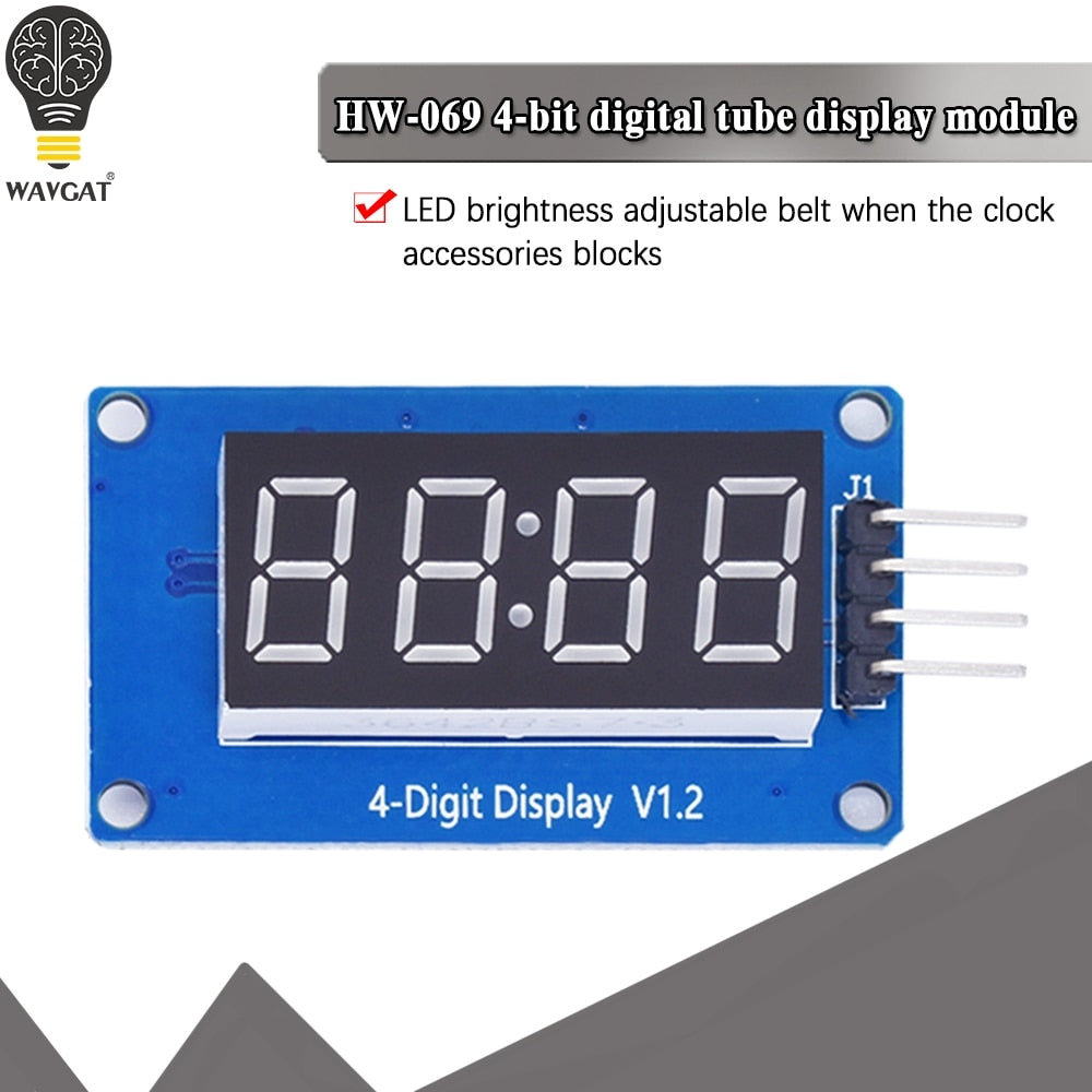 TM1637 LED Display Module For Arduino 7 Segment 4 Bits 0.36 Inch Clock RED Anode Digital Tube Four Serial Driver Board Pack