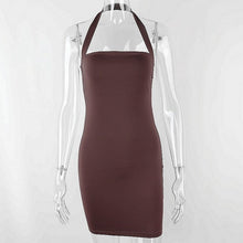 Load image into Gallery viewer, Yimunancy Bodycon Dress Women Halter Sexy Dress 2020 Ladies Summer Dress
