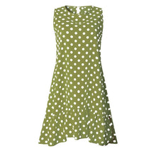 Load image into Gallery viewer, Lossky Women Summer Dress Polka Dot Chiffon Sleeveless Beach Mini Casual Yellow Sundress 2021 Fashion Plus Size Dress For Women
