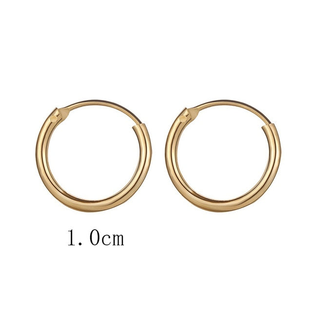 2020 New Vintage Rose Gold Multiple Dangle Small Circle Hoop Earrings for Women серьги Jewelry Steampunk Ear Clip Gift