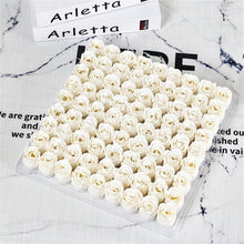 Load image into Gallery viewer, New 81pcs/1Box Wedding Decoration Rose Soap Flower Head Three-layer Without Base Simulation Rose Eternal Flower Rose 2020
