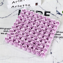 Load image into Gallery viewer, New 81pcs/1Box Wedding Decoration Rose Soap Flower Head Three-layer Without Base Simulation Rose Eternal Flower Rose 2020
