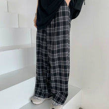 Load image into Gallery viewer, Plaid Pants Women Casual Chic Oversize 3XL Loose Wide Leg Trousers Ins Retro Teens Harajuku Hip-hop All-match Unisex Streetwear
