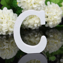 Load image into Gallery viewer, White Wood Letter Alphabet DIY Personalised Name Design Art Crafts Free Standing Xmas Birthday Wedding Party Home Decoration
