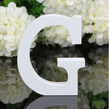 Load image into Gallery viewer, White Wood Letter Alphabet DIY Personalised Name Design Art Crafts Free Standing Xmas Birthday Wedding Party Home Decoration
